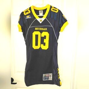 U Of M Navy and Yellow Sports Dress